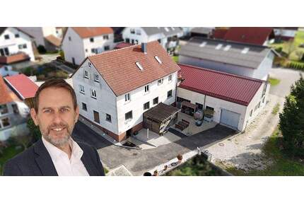 Wohnhaus mit Dachstudio, Werkstatt, Büros und KFZ-Halle - vielseitiges Anwesen auf 1.253 m² - Sonnenbühl Genkingen