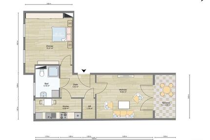 Großzügige 2-Raumwohnung am Rande der Greifswalder Innenstadt
