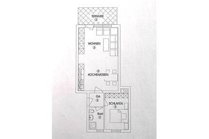 2 Zimmer Wohnung 54m² mit Küche und Terrasse in Bexbach.