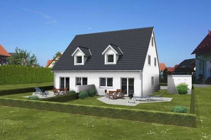 Doppelhaushälften Neubau mit Keller in Feucht mit Grundstück