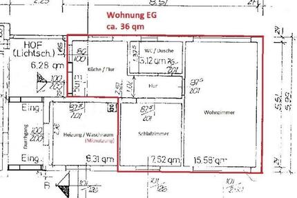 2 Zimmer Wohnung - 330,00&nbsp;EUR Kaltmiete, ca.&nbsp; 36,00&nbsp;m&sup2; in Lützelbach (PLZ: 64750)