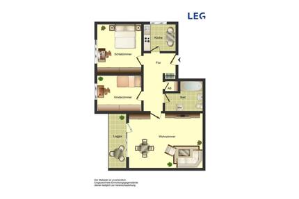 Demnächst frei! Bezugsfertige 3-Zimmer-Wohnung in der City im Angebot, mit Laminat und Tapete - Bergkamen