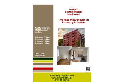 Wohnung zum Mieten in Lautertal 695,00 € 47 m²