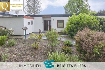 Wohnen auf einer Ebene - gepflegter Flachdachbungalow mit Wintergarten, Garage und neuwertigem Bad - Oyten Sagehorn
