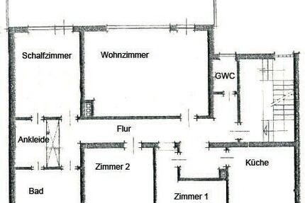 Wohnung FKB - 4ZKB + GWC + Ankleideraum + Balkon im 2.OG - Frankenberg (Eder)