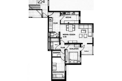 Nachmieter für 3 Zimmer Wohnung Bietigheim Buch mit Balkon - Bietigheim-Bissingen