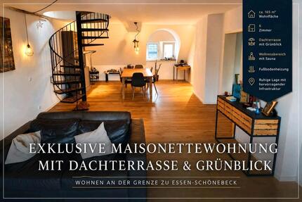 Exklusive Maisonettewohnung mit Dachterrasse und Blick ins Grüne - Essen Stadtbezirk IV