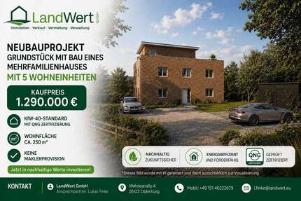 Grundstück zu verkaufen in Oldenburg 1.290.000,00 € 538.5 m²