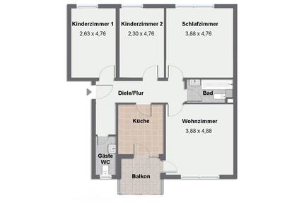4 Zimmer Wohnung, Balkon, Kfz-Stellplatz, direkt vom Eigentümmer - Großostheim
