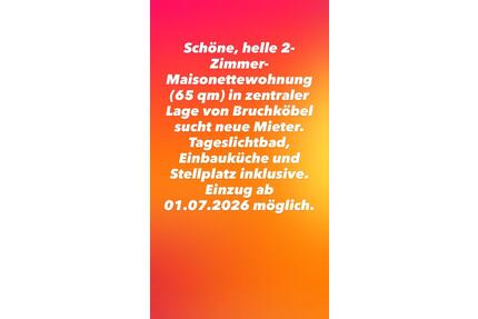 Wohnung Bruchköbel - 900,00&nbsp;EUR Kaltmiete, ca.&nbsp; 65,00&nbsp;m&sup2; in Bruchköbel (PLZ: 63486)
