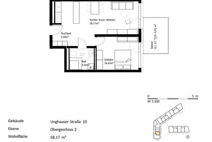 Erstbezug - 2 Zimmerwohnung mit Garage (Wallbox mögl.) Burghausen