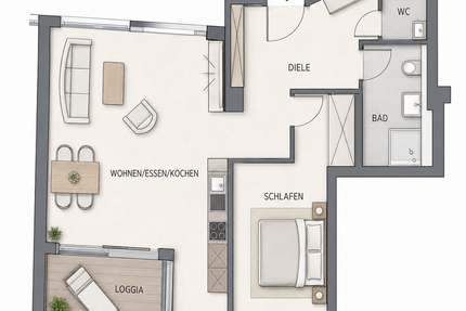 Wohnung zum Mieten in Albstadt-Tailfingen 936,75 € 62.45 m²