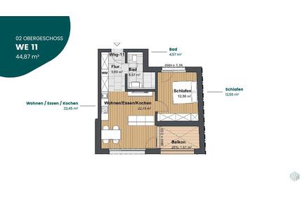 Neubauwohnung, Erstbezug - 900,00&nbsp;EUR Kaltmiete, ca.&nbsp; 45,00&nbsp;m&sup2; in Zirndorf (PLZ: 90513)