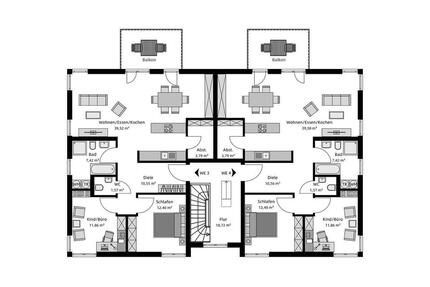 Neubau 3-Zimmer Wohnung mit Balkon – ca. 80 m² – Erstbezug - Bad Marienberg (Westerwald)