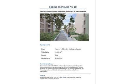 Neubau 4-Zimmer Wohnung mit Balkon an der Wertach - Kaufbeuren