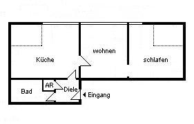 2 Zimmer, Einbauküche, Diele, Bad, Keller, Gartenmitbenutzung - Herzogenrath