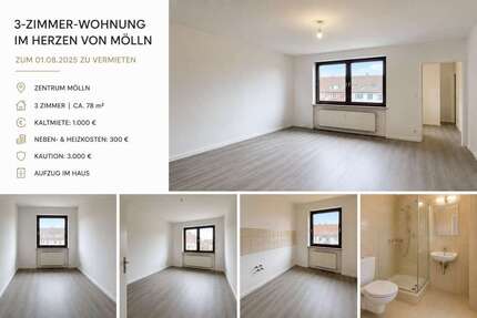 Wohnung zum Mieten in Mölln 1.000,00 € 85 m²