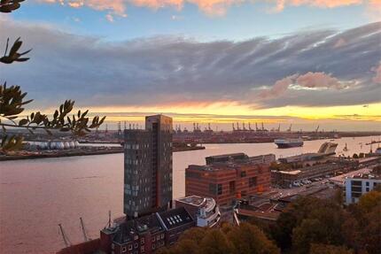 Wohnen über dem Hafen: 1-Zimmer-Apartment mit Panoramablick im 20. Stock des Gorch-Gock-Hauses - Hamburg Hamburg-Mitte