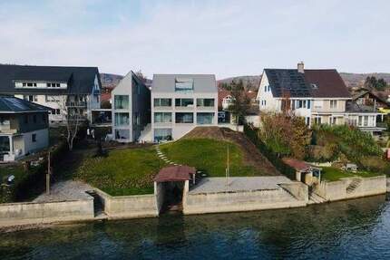 Seeufergrundstück mit Neubau Einfamilienhaus in bestem Energiestandard - direkter Seezugang - Öhningen