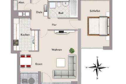2,5 Zimmer-Wohnung, in ruhiger und grüne Wohnumgebung - Roth
