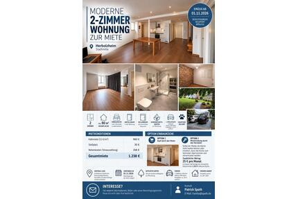 Moderne 2 Zimmer Wohnung in Herbolzheim