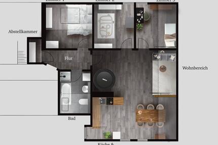 Moderne 4,5-Zimmer-Dachgeschosswohnung mit offenem Wohnbereich - Beetzendorf