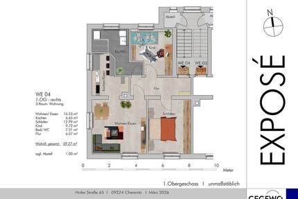 Frisch renoviert - die Kleine mit Garten in der Vorstadt von Chemnitz !