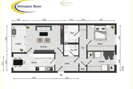 Wohnung zum Kaufen in Bonn 250.000,00 € 87 m²