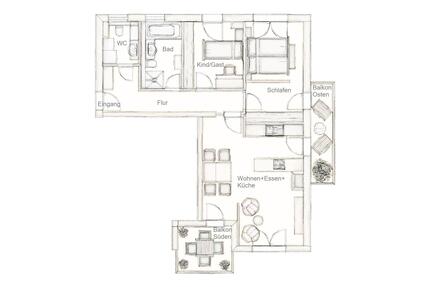 3-Zimmerwohnung - 1.400,00&nbsp;EUR Kaltmiete, ca.&nbsp; 80,00&nbsp;m&sup2; in Schwandorf (PLZ: 92421)