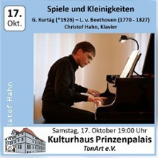Spiele und Kleinigkeiten | Kurtág - Beethoven Christof Hahn, Klavier | Festsaal Prinzenpalais