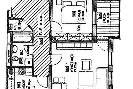 2-Zimmer-Wohnung renoviert, mit Balkon zum verkaufen - Auerbach in der Oberpfalz
