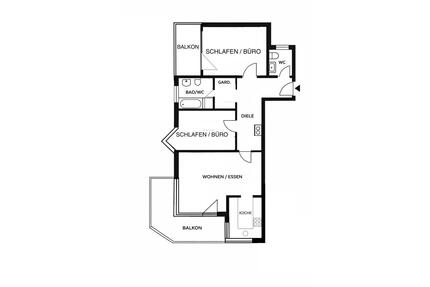 Helle 3-Zimmer-Wohnung mit 2 Balkonen 79qm Dießen am Ammersee