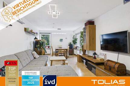 Idyllischer Rückzugsort - 3-Zimmer-Wohnung mit Balkon und Garage im Grünen - Oberstenfeld