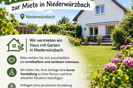 Haus mit Garten zur Miete in Niederwürzbach - Blieskastel