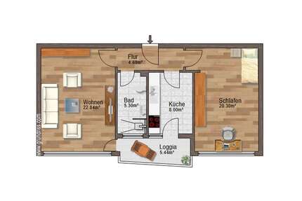 Wohnung zum Kaufen in Stuttgart 249.000,00 € 64 m²
