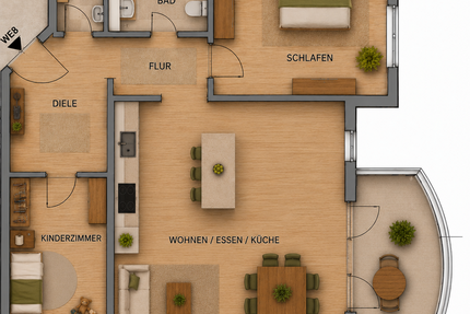 Wohnung zum Kaufen in Potsdam 380.000,00 € 64 m²
