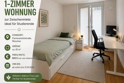 1- Zimmer Wohnung zur Zwischenmiete bis 31.10.2026 München - Gammertingen