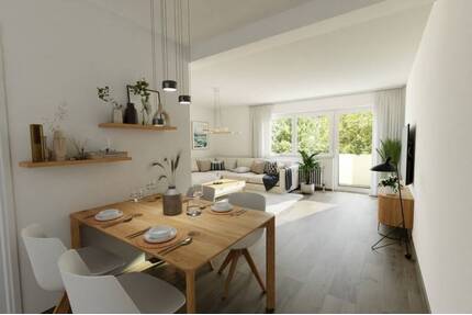 Lichtdurchflutete 3-Zimmerwohnung mit 2 Balkonen auf großzügigem Grundstück in Hochzoll-Süd - Augsburg