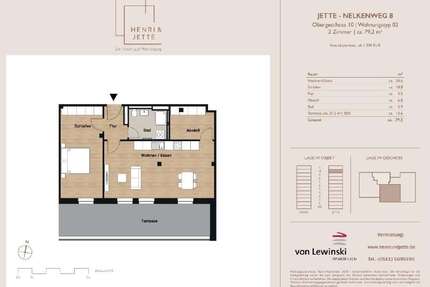 Wohnung zum Mieten in Wolfsburg 1.157,00 € 78.55 m²