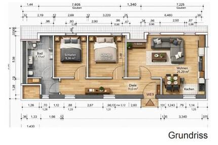 Kernsanierte 3-Zimmer-Wohnung im 1.OG mit eigenem Eingang - Ahnatal
