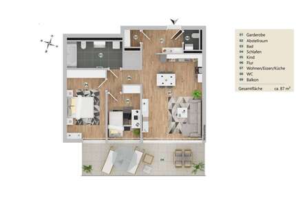 Wohnung zum Mieten in Langenargen-Bierkeller 918,33 € 86.92 m²