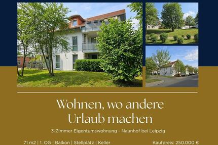 * Grünes Leben nahe Leipzig – 3-Zimmer-ETW mit Balkon, Naunhof *
