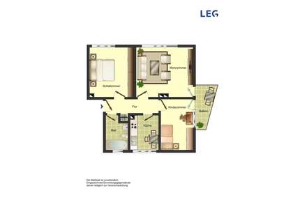 Wohnung zum Mieten in Bergkamen 509,00 € 62.98 m²