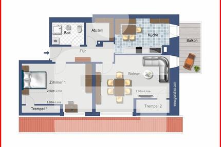 Renovierte 2,5-Zimmer Dachwohnung im Ortskern von Görwihl