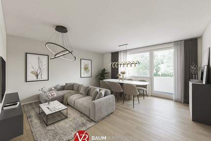 Handwerker gesucht! 3-Zimmer-Wohnung mit Loggia und Blick in den Wald in D-Unterbach - Düsseldorf / Unterbach