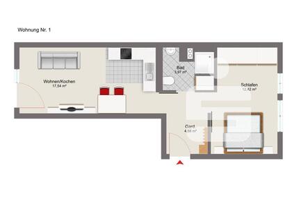 Klein aber fein - perfekte, möblierte Wohnung für Singles - Passau Maierhof