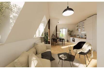 seltene Gelegenheit!- ruhige 2-Zimmer Dachgeschosswohnung mit Balkon im Preußischen Viertel - Dresden Radeberger Vorstadt