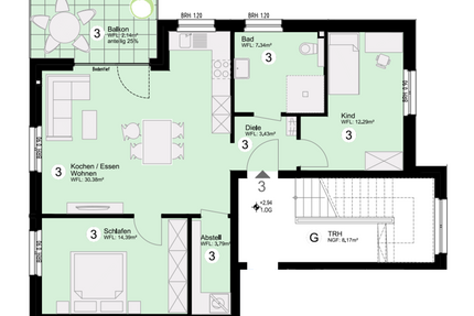 Wohnung zum Mieten in Delbrück 1.020,00 € 73.76 m²