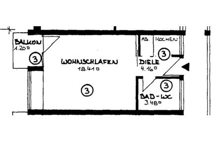 Zentrale 1-Zimmer-Wohnung mit Balkon & EBK | Schallschutzfenster - Gummersbach