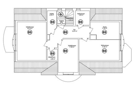Altbauwohnung im Dachgeschoss - 1.062,00&nbsp;EUR Kaltmiete, ca.&nbsp; 88,50&nbsp;m&sup2; in Darmstadt (PLZ: 64287) Darmstadt-Ost